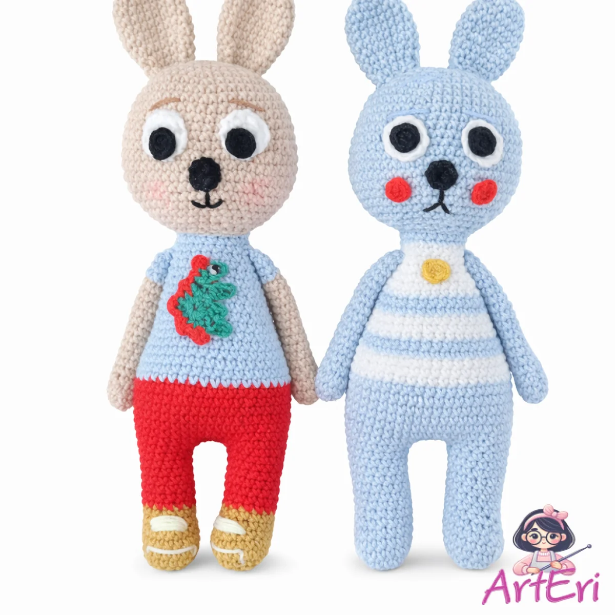 Πλεκτά κουνελάκια (20cm)