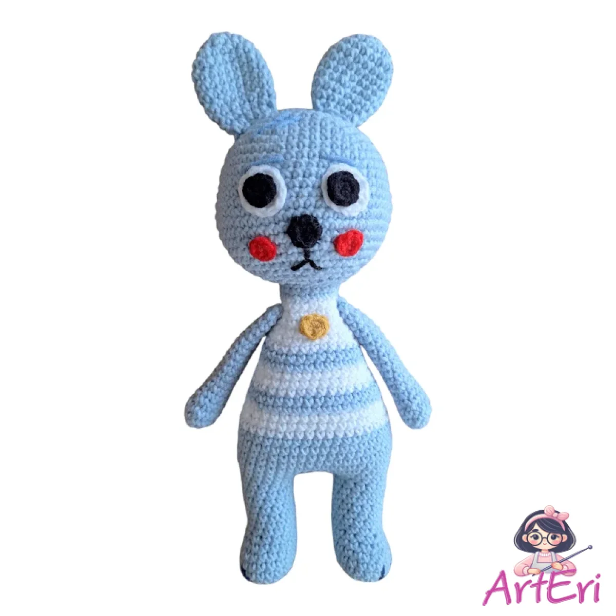 Πλεκτό κουνελάκι Μπουμπού(20cm)