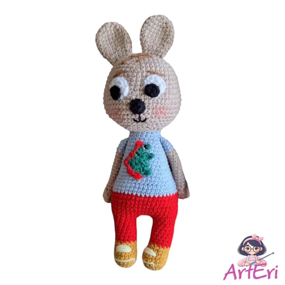 Πλεκτό κουνελάκι Τίμος(20cm)