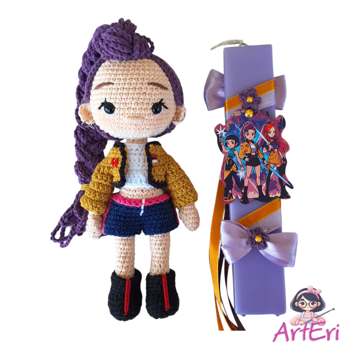 Ρούμι λαμπάδα μωβ (25cm)