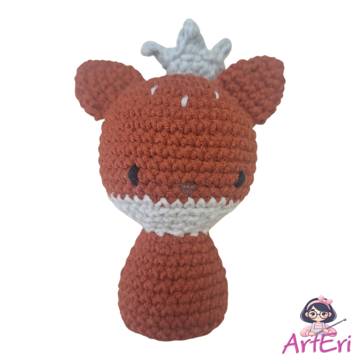 Μίνι πλεκτό αλεπουδάκι (10cm)