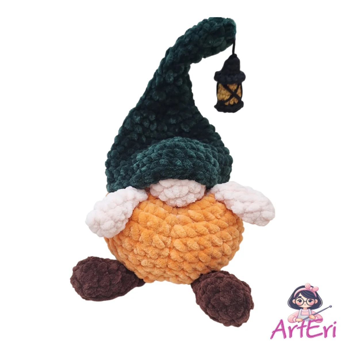 Pumkin Gnome (νάνος) πράσινο καπέλο(19cm)
