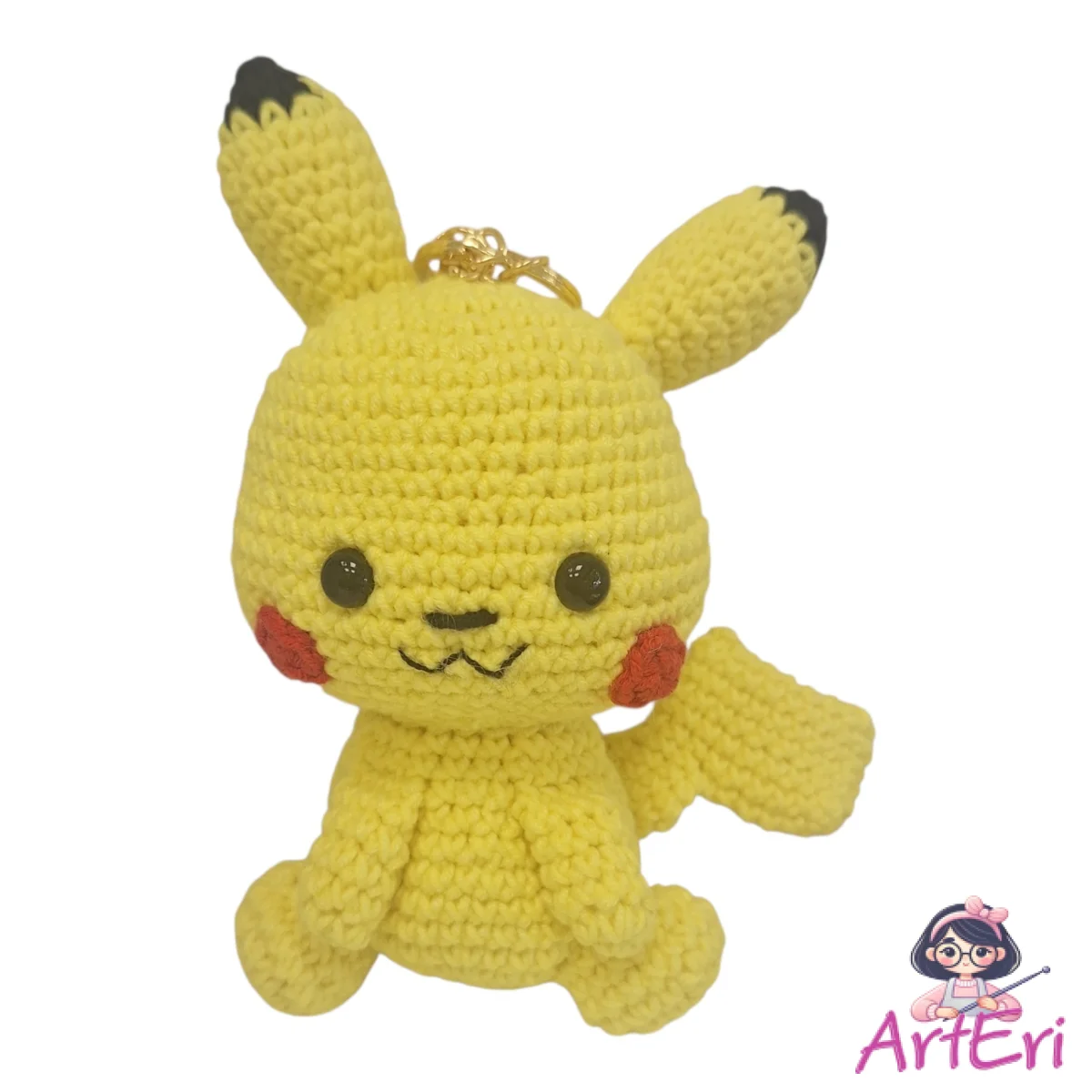 Πλεκτό charm Πίκατσου (Pikachu,14cm)