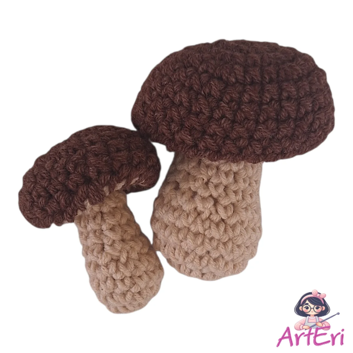 Πλεκτά μανιταράκια porcini σετ (5cm)