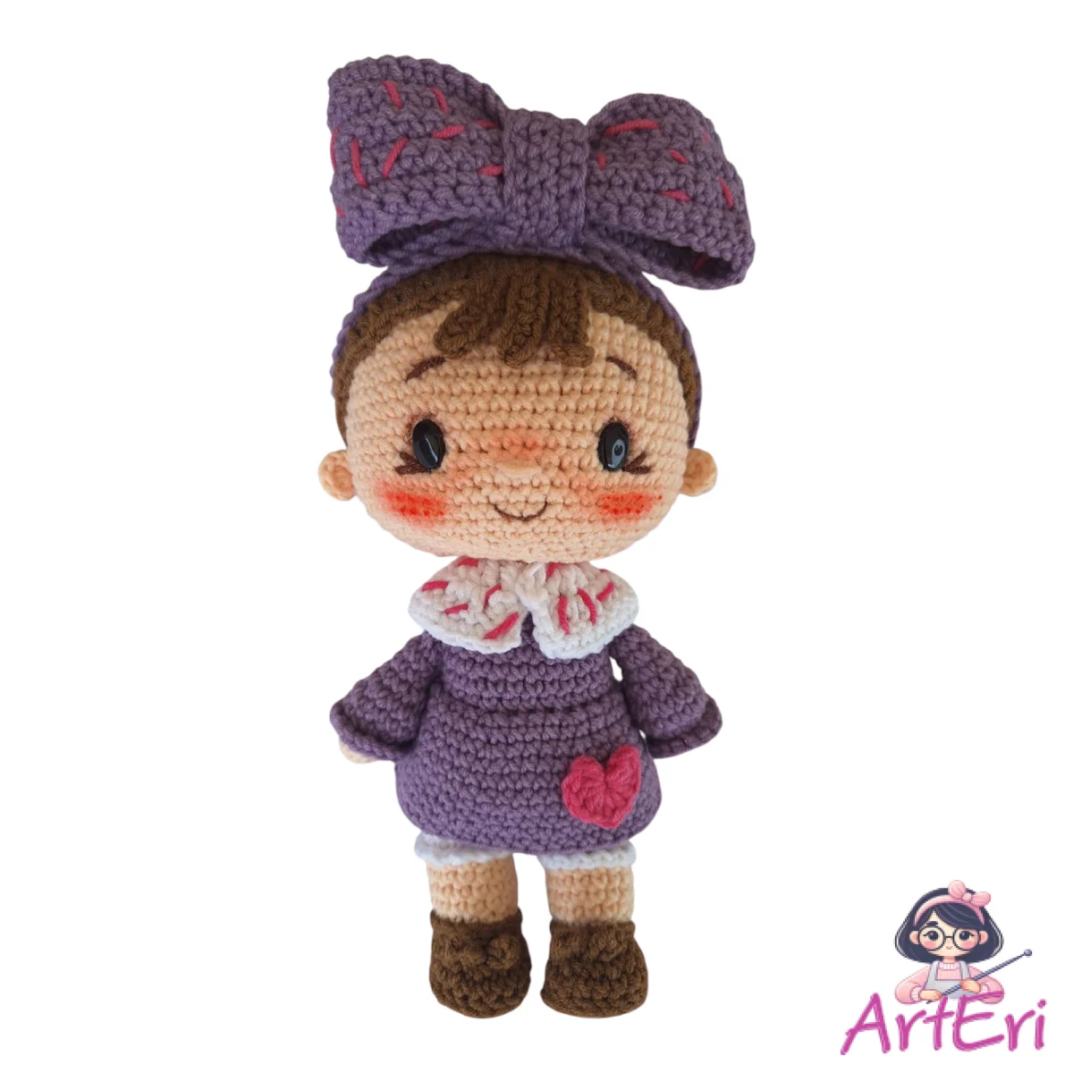 Πλεκτή κούκλα "Λίλα"(19cm)