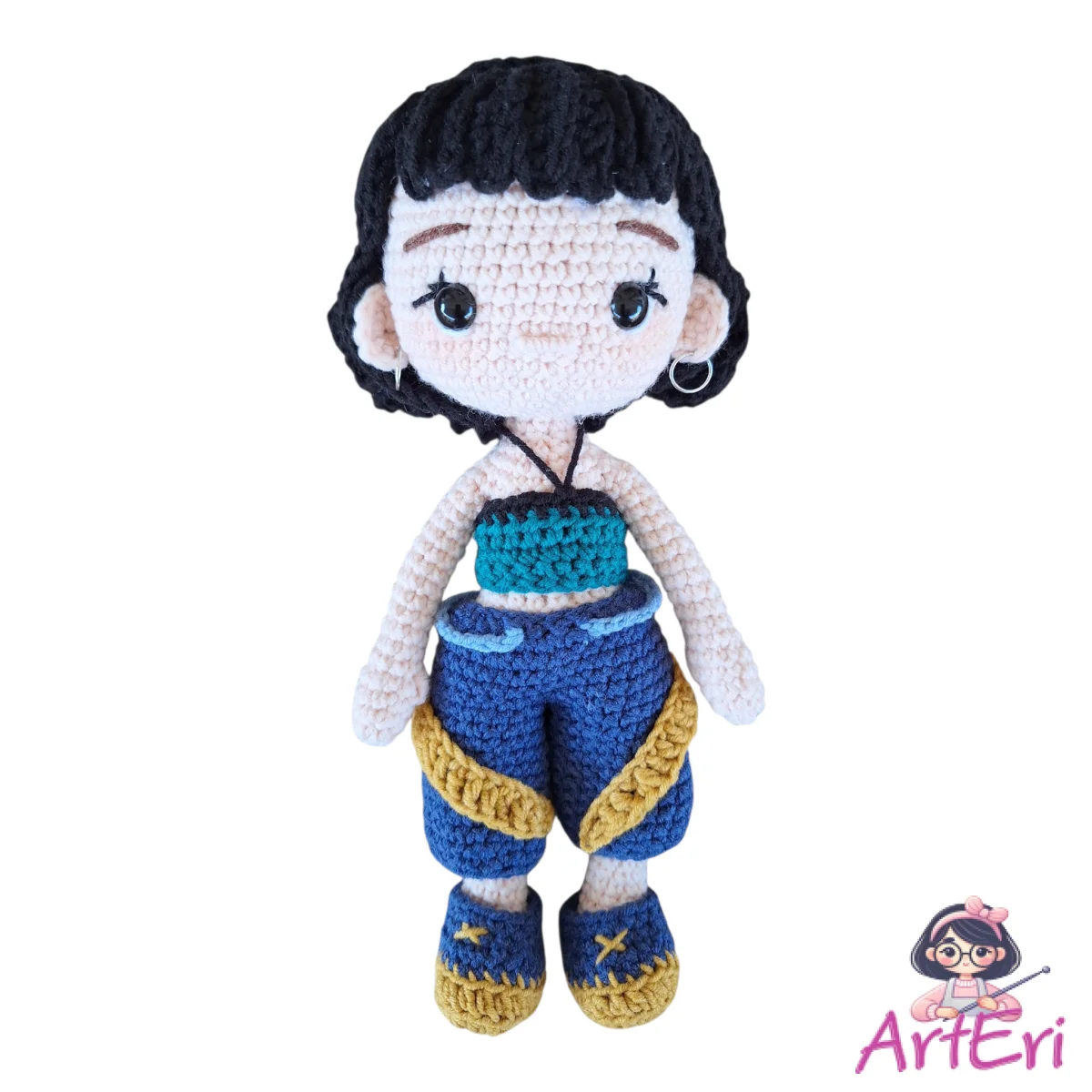 Πλεκτή κούκλα Ζόι (22cm)