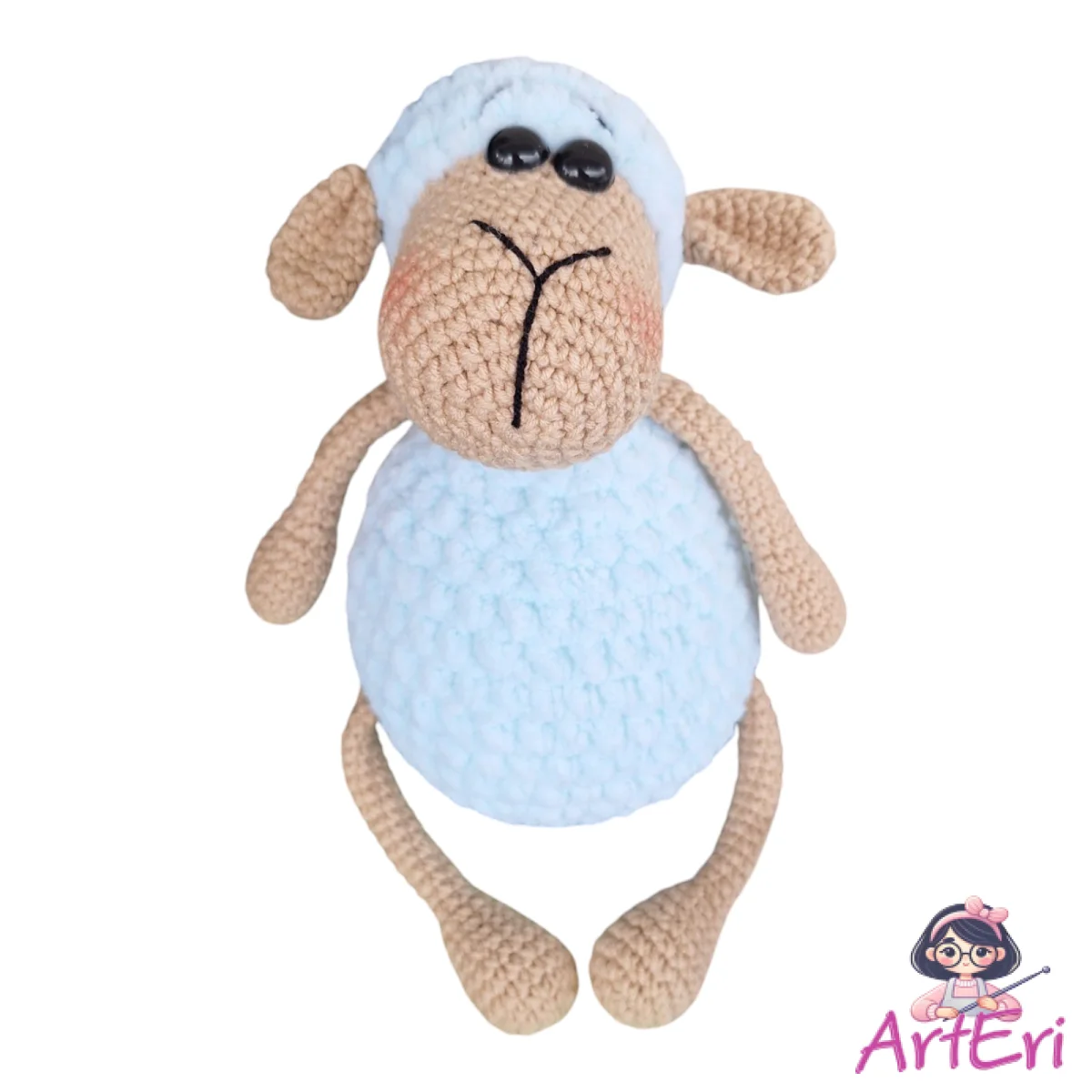 Πλεκτό χειροποίητο προβατάκι βεραμάν (18cm)