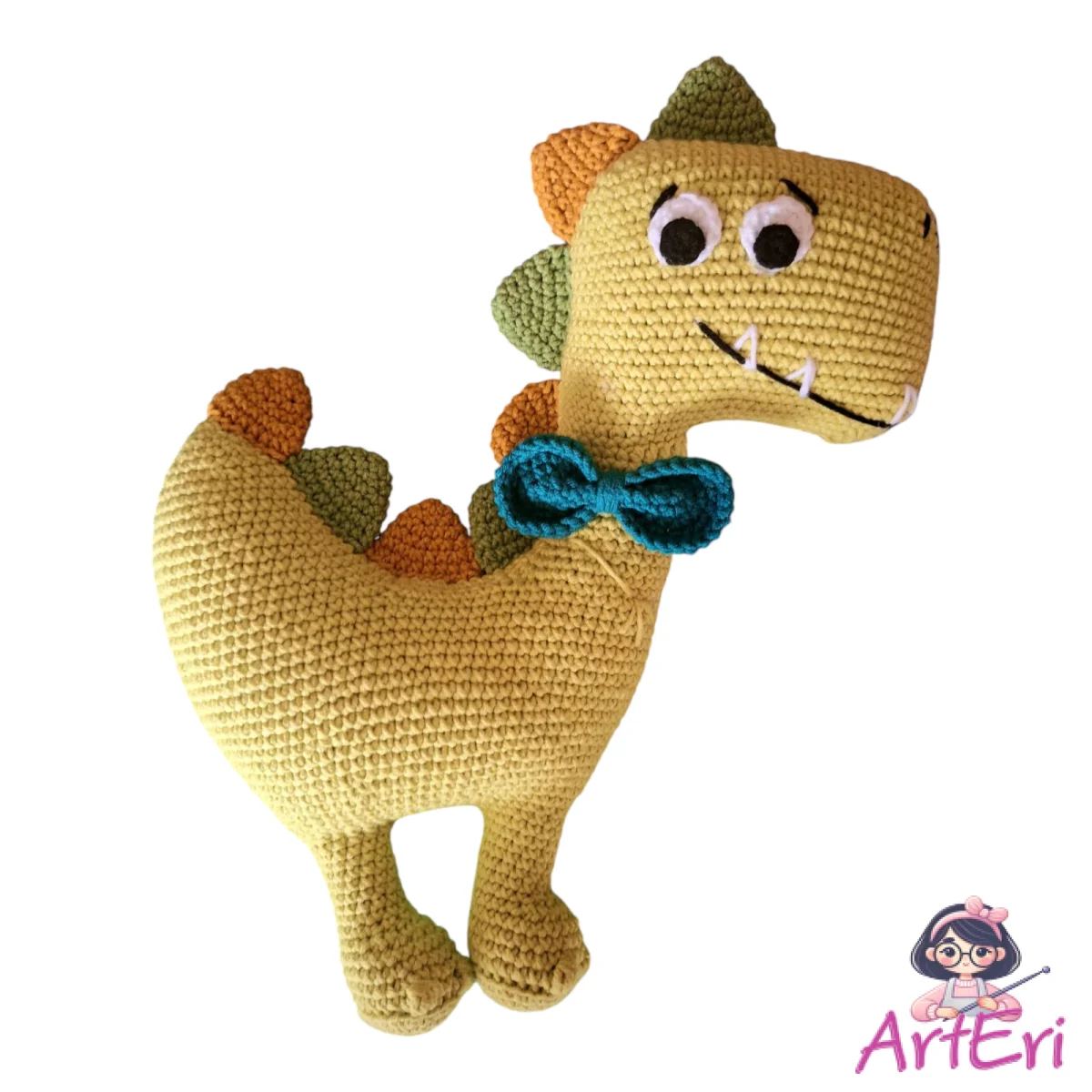 Πλεκτός χειροποίητος δεινόσαυρος(25cm)