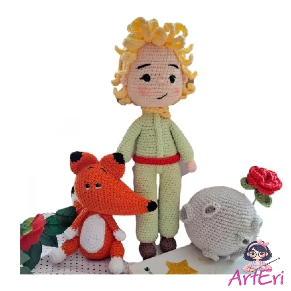 Πλεκτό σετ μικρός πρίγκιπας (30cm)