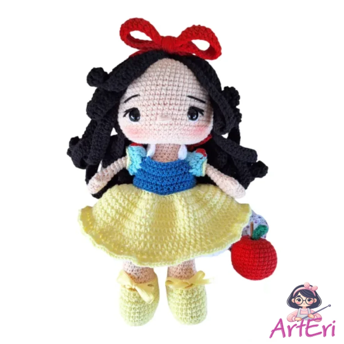 Πλεκτή κούκλα "Χιονάτη" (25cm)